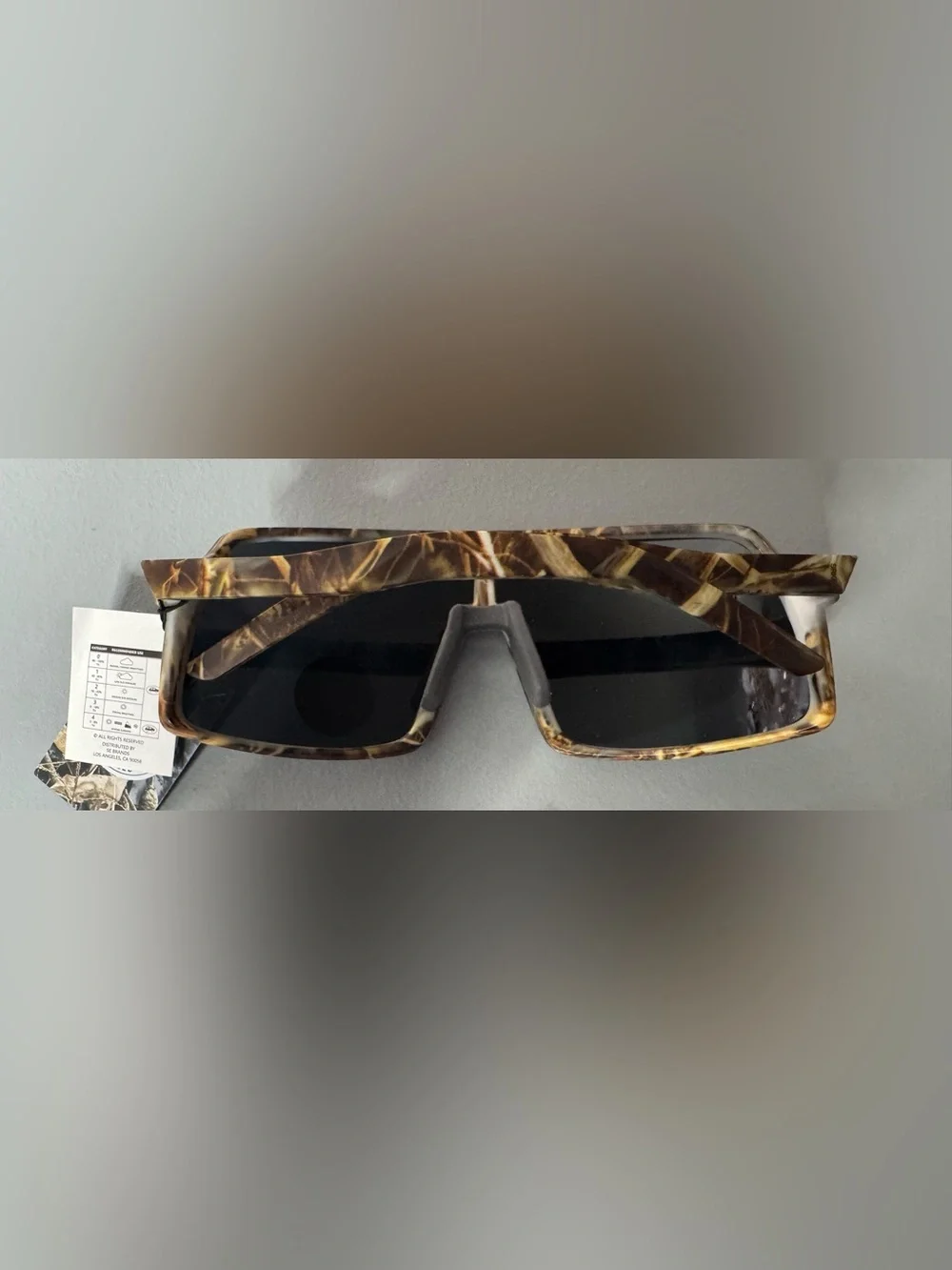 Realtree MAX-7 Camouflage Shield Sunglasses with Black Lens hunting camp woods